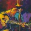 Nous ne pouvons malheureusement plus voir John Lee Hooker qu'en peinture...